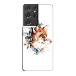 Чохли з картинкою Лисичка для Samsung Galaxy S21 Plus (VPrint) (Лиса в квітах)