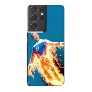 Чохол з принтом Фантастична четвірка для Samsung Galaxy S21 Plus (Людина-факел у вогні)