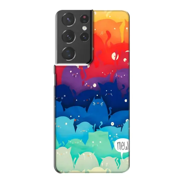Чехол с принтом «Mew» для Samsung Galaxy S21 Plus