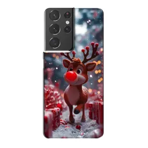 Яскравий чохол для Samsung Galaxy S21 Plus з Зимові Оленята (Олень серед подарунків)