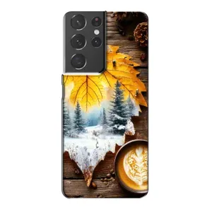 Чехол с принтом «Осенне-зимний кофе» для Samsung Galaxy S21 Plus