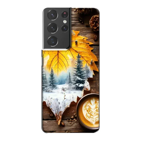 Чехол с принтом «Осенне-зимний кофе» для Samsung Galaxy S21 Plus