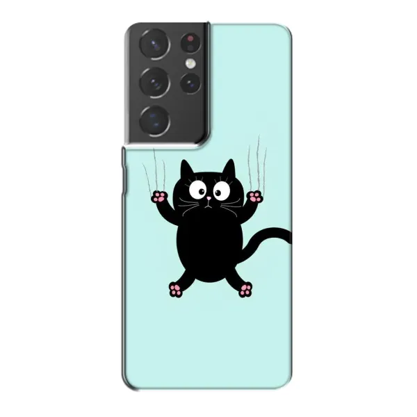 Чехол с принтом «Падающий кот» для Samsung Galaxy S21 Plus Чехол с принтом «Падающий кот» для Samsung Galaxy S21 Plus