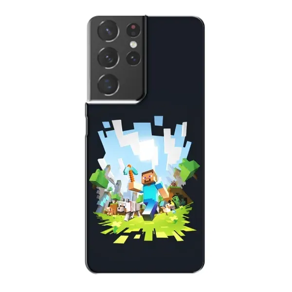 Чехол с принтом «персонажи Minecraft» для Samsung Galaxy S21 Plus