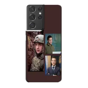 Чохол для Samsung Galaxy S21 Plus (AlphaPrint - с принтом Зеленського) (Президент)