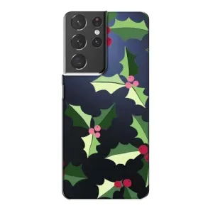 Зимні Чохли для Самсунг Галаксі S21 Plus - прозорий фон (Різдвяний фон)