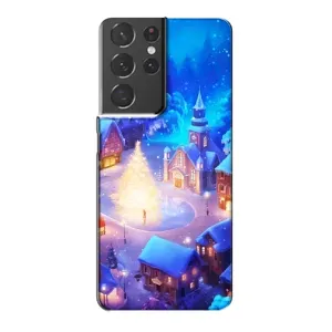 Різдвяні Чохли для Samsung Galaxy S21 Plus (VPrint) (Різдвяне місто)