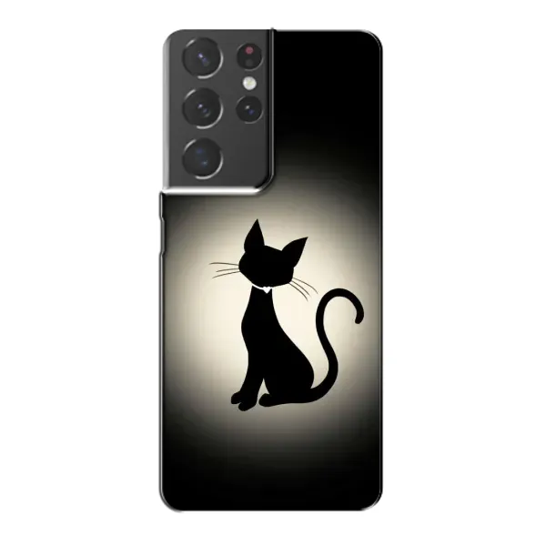 Чехол с принтом «Силуэт котика» для Samsung Galaxy S21 Plus Чехол с принтом «Силуэт котика» для Samsung Galaxy S21 Plus