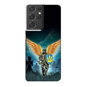 Чехлы с картинкой ЗСУ для Samsung Galaxy S21 Plus (AlphaPrint) (Солдат ЗСУ)