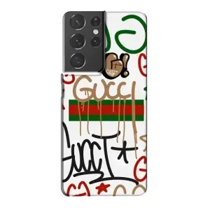 Бренднові Чохли для Samsung Galaxy S21 Plus - (PREMIUMPrint) (Стиль GUUCI)