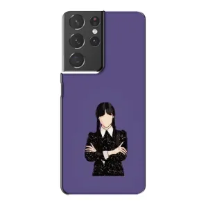Чохли Венсдей на Samsung Galaxy S21 Plus Уенсдей (AlphaPrint) (Венздей у чорному)
