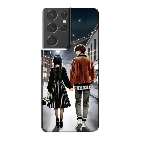 Чохол з принтом «Венздей та Тайлер» для Samsung Galaxy S21 Plus Чохол з принтом «Венздей та Тайлер» для Samsung Galaxy S21 Plus