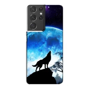 Захисні чохли для Самсунг Галаксі S21 Plus (AlphaPrint) (ХІТ продаж) ВОВК (Вовк на місяць)