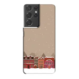 Новорічні, Святкові Чохли для Samsung Galaxy S21 Plus - 2024 год (Зимове місто)