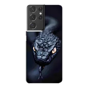 Чохол з картинкою 'Хижаки' для Samsung Galaxy S21 Plus (Чорна змія)