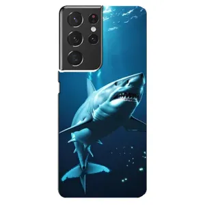 Чехол с картинкой «Хищники» для Samsung Galaxy S21 ultra (Акула под водой)