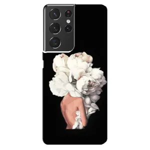 Чехлы (ART) Цветы на Samsung Galaxy S21 ultra (VPrint) (Білі квіти)