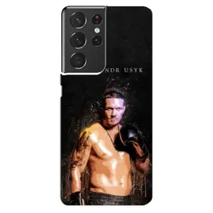 Чехол с картинкой Александр Усик для Samsung Galaxy S21 ultra (Боксер Александр Усик)