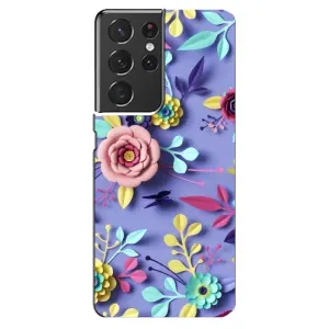 Чехлы с Цветами для Samsung Galaxy S21 ultra (VPrint) (Цветочный дизайн)