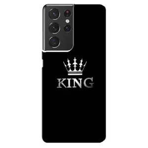 Чохол з Короною Самсунг Ґелексі S21 ультра - (AlphaPrint) (KING)