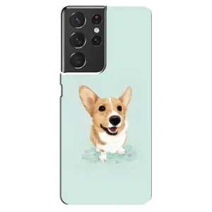 Чехлы с собаками для Samsung Galaxy S21 ultra (VPrint) (Корги)