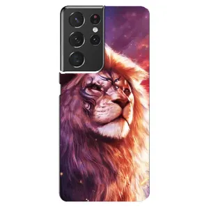 Чехол со Львом для Samsung Galaxy S21 ultra (VPrint) (Красочный Лев)