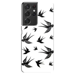 Чехол с птицами на Samsung Galaxy S21 ultra (VPrint) (Ласточки)