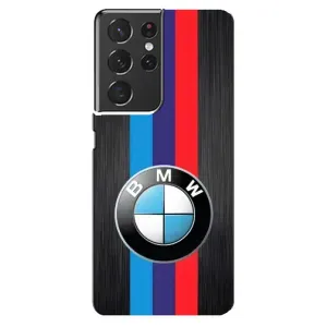 Чехол для Самсунг S21 Ультра - с принтом БМВ (AlphaPrint) (Лого BMW)