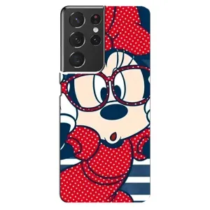 Эксклюзивный чехол для Samsung Galaxy S21 ultra (AlphaPrint - Мультяшные) (Маус в очках)