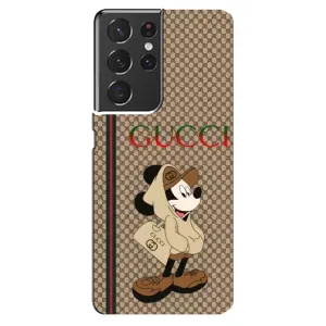 Чехлы ГУЧЧИ для Самсунг S21 Ультра (AlphaPrint) (Mickey GUCCI)