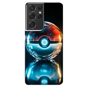 Чехол с Пикачу на Samsung Galaxy S21 ultra (Мяч Пикачу)