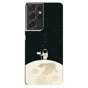 Космические Чехлы для Самсунг S21 Ультра (VPrint) (На луне)