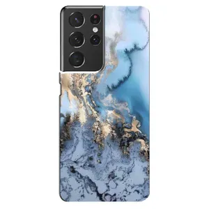 Мраморный чехол на Samsung Galaxy S21 ultra (VPrint) (Нежный мрамор)