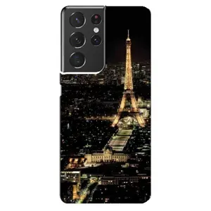 Чехол Эйфелева Башня для Samsung Galaxy S21 ultra - (AlphaPrint) (Ночной Париж)