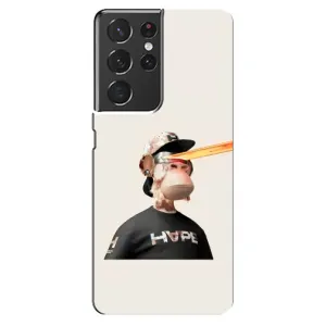 Чехлы с Обезьянами NFT для Samsung Galaxy S21 ultra (AlphaPrint) (обезьяна NFT в очках)