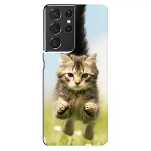 Чехлы с Котиками для Samsung Galaxy S21 ultra (VPrint) (Прыжок кота)