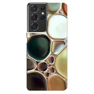 Мраморный чехол на Samsung Galaxy S21 ultra (VPrint) (Радужный Мрамор)