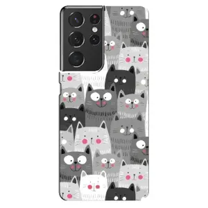 Чехлы с Котиками для Samsung Galaxy S21 ultra (VPrint) (Рисованные котики)