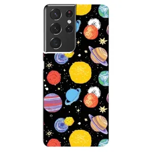 Космические Чехлы для Самсунг S21 Ультра (VPrint) (Рисованные планеты)