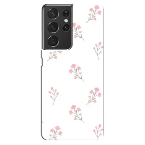 Чохол з розовим принтом для Samsung Galaxy S21 ultra (Рожеві квіти)