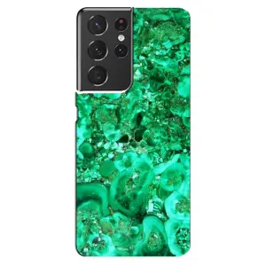 Мраморный чехол на Samsung Galaxy S21 ultra (VPrint) (Салатный Мрамор)