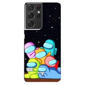 Чехол Амонг Ас для Samsung Galaxy S21 ultra (AlphaPrint) (Скины в космосе)