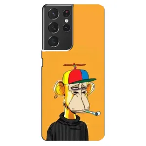 Чехлы с Обезьянами NFT для Samsung Galaxy S21 ultra (AlphaPrint) (Скучающая Обезьяна NFT)
