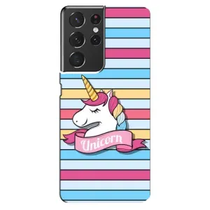Чехол для Самсунг S21 Ультра - (Единорожки - Новинки) (AlphaPrint) (Unicorn)