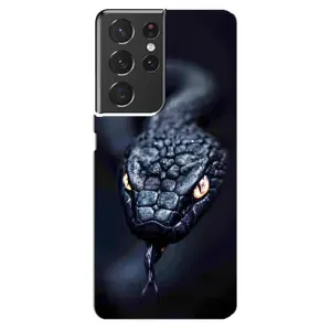 Чехол с картинкой «Хищники» для Samsung Galaxy S21 ultra (Черная змея)