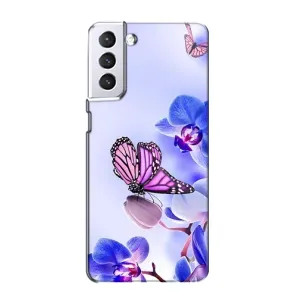 Чехлы с Цветами для Samsung Galaxy S21 (VPrint) (Бабочка на цветочке)