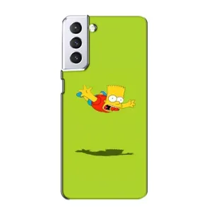 Чехол с Симпсонами для Samsung Galaxy S21 (VPrint) (Барт Симпсон)
