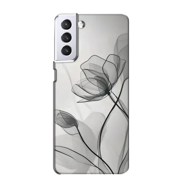 Чохол з принтом «Чорні квіти» для Samsung Galaxy S21 Чохол з принтом «Чорні квіти» для Samsung Galaxy S21