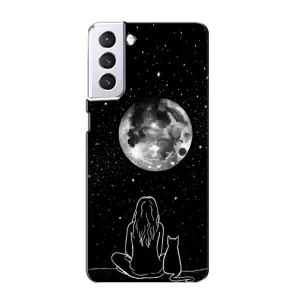 Чехол с принтом «Девушка с котом» для Samsung Galaxy S21