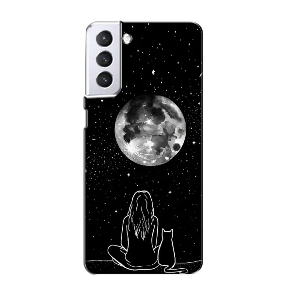 Чехол с принтом «Девушка с котом» для Samsung Galaxy S21